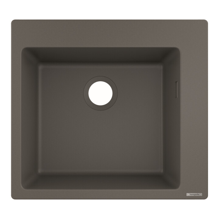 hansgrohe Évier encastré 450 S510-F450 540x490mm, 1 bac, vidage avant, gris pierre