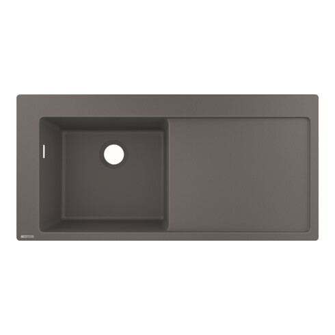 hansgrohe Évier encastré 450 S5110-F450 1030x490mm, 1 cuve gauche, égouttoir droit, inox brossé