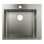 hansgrohe Évier encastré 450 S711-F450 530x480mm, 1 robinet principal, HL courbé, ES-3