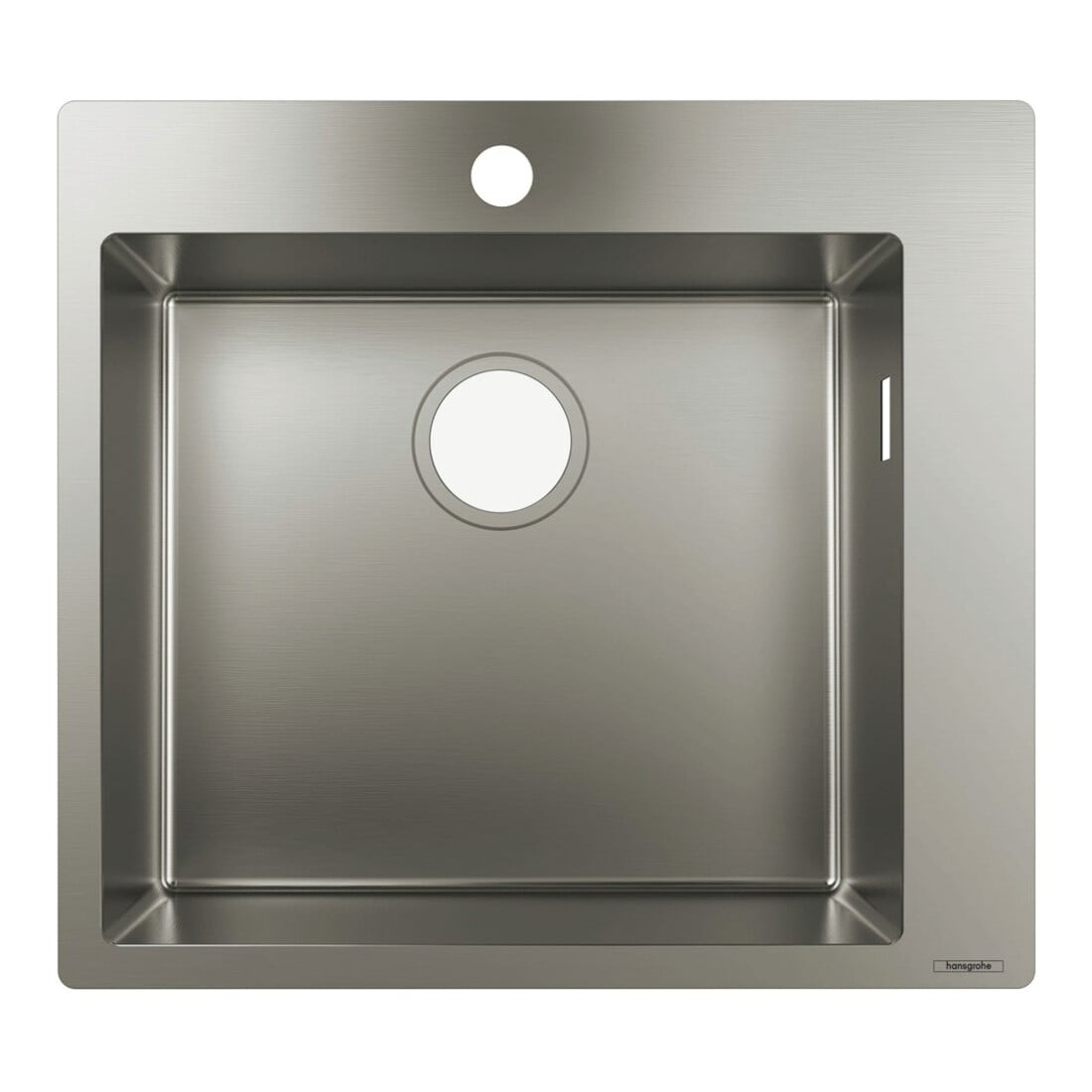 hansgrohe Évier encastré 450 S711-F450 530x480mm, 1 robinet principal, HL courbé, ES