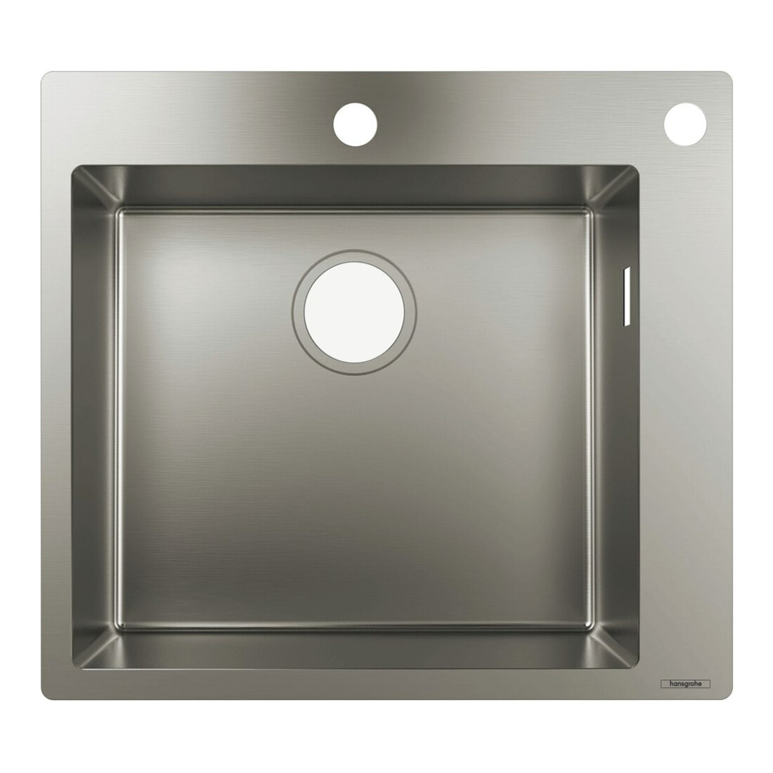 hansgrohe Évier encastré 450 S712-F450 530x480mm, 1 cuve, avec trop-plein et vidage, ES