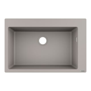 hansgrohe Évier encastré 660 S510-F660 750x490mm, 1 bac, HL préconfiguré, béton gris
