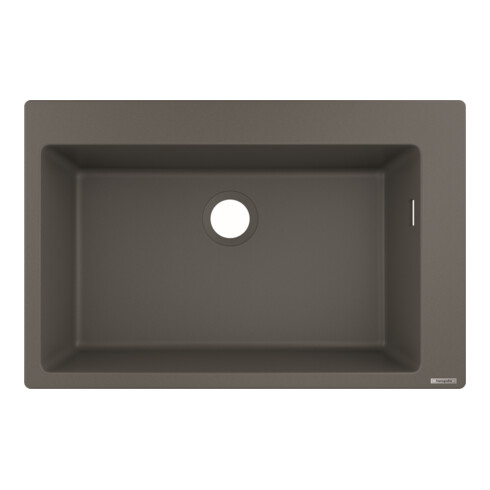 hansgrohe Évier encastré 660 S510-F660 750x490mm, 1 bac, vidage avant, gris pierre