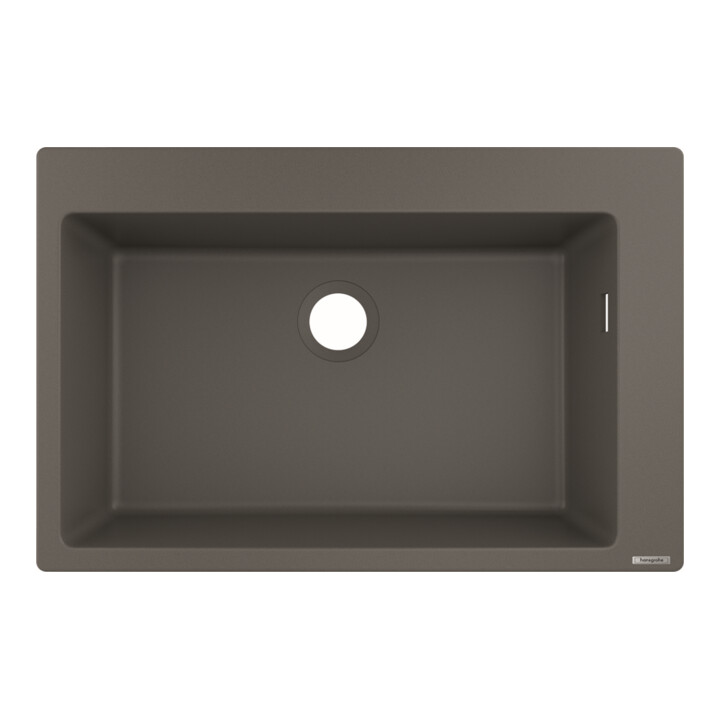 hansgrohe Évier encastré 660 S510-F660 750x490mm, 1 bac, vidage avant, gris pierre