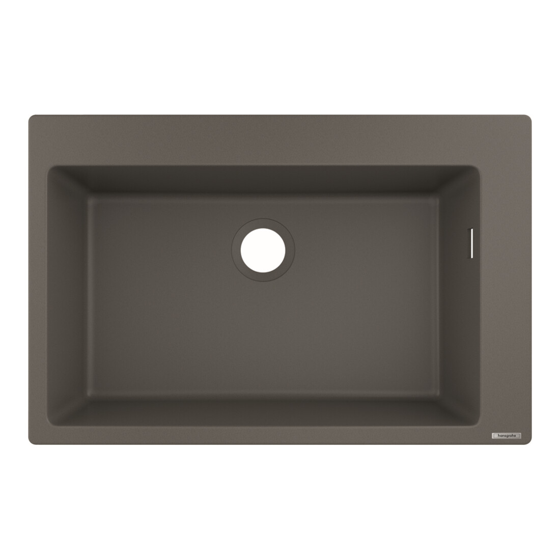 hansgrohe Évier encastré 660 S510-F660 750x490mm, 1 bac, vidage avant, gris pierre