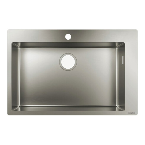 hansgrohe Évier encastré 660 S711-F660 740x480mm, 1 commande principale, HL courbé, ES