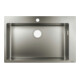 hansgrohe Évier encastré 660 S711-F660 740x480mm, 1 commande principale, HL courbé, ES-4