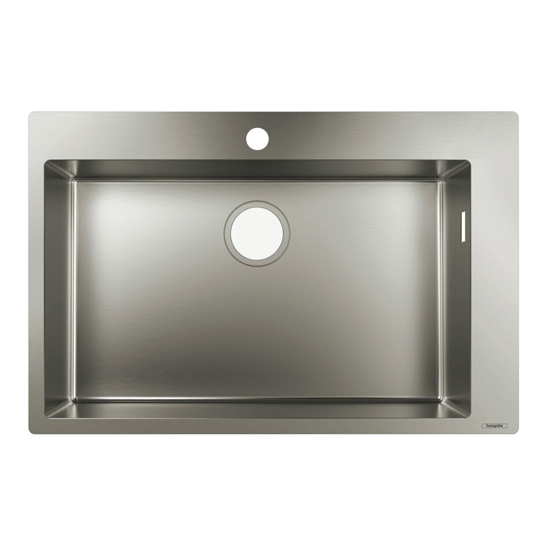 hansgrohe Évier encastré 660 S711-F660 740x480mm, 1 commande principale, HL courbé, ES