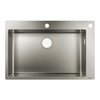 hansgrohe Évier encastré 660 S712-F660 740x480mm, 1 cuve, trou robinet et évacuation, ES