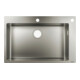 hansgrohe Évier encastré 660 S712-F660 740x480mm, 1 cuve, trou robinet et évacuation, ES-1