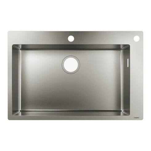 hansgrohe Évier encastré 660 S712-F660 740x480mm, 1 cuve, trou robinet et évacuation, ES