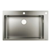 hansgrohe Évier encastré 660 S712-F660 740x480mm, 1 cuve, trou robinet et évacuation, ES