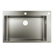 hansgrohe Évier encastré 660 S712-F660 740x480mm, 1 cuve, trou robinet et évacuation, ES-4