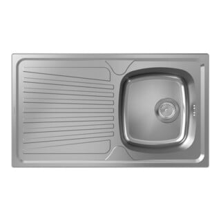 hansgrohe Évier encastré S21 avec égouttoir, sous-meuble 45 cm, acier inoxydable