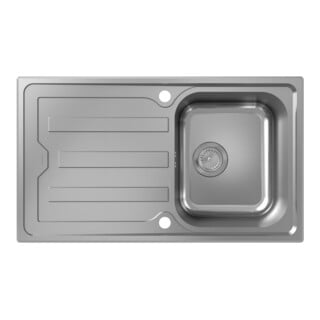 hansgrohe Évier encastré S44 avec égouttoir, 840x480 mm, acier inoxydable