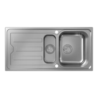 hansgrohe Évier encastré S44 m égouttoir, sous-meuble 60 cm, 2 bacs, ES