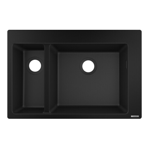 hansgrohe Évier encastré S510-F635 180/450 750x490mm, 1 évac. et 1 alim., noir graphite