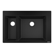 hansgrohe Évier encastré S510-F635 180/450 750x490mm, 1 évac. et 1 alim., noir graphite