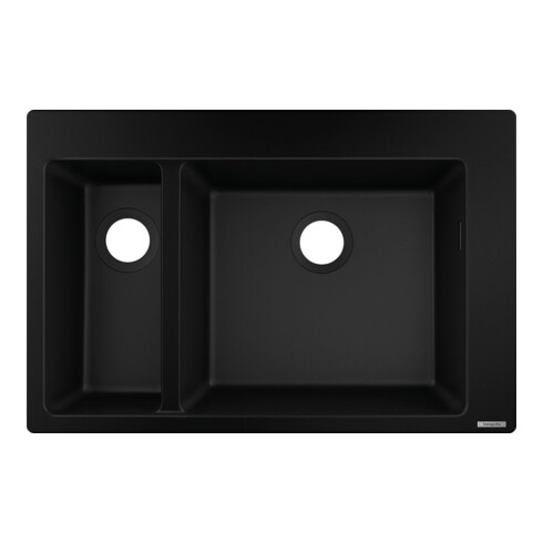 hansgrohe Évier encastré S510-F635 180/450 750x490mm, 1 évac. et 1 alim., noir graphite