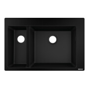 hansgrohe Évier encastré S510-F635 180/450 750x490mm, 1 évac. et 1 alim., noir graphite-4