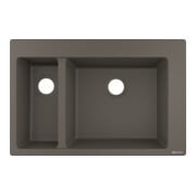 hansgrohe Évier encastré S510-F635 180/450 750x490mm, 1 sortie et 1 entrée, gris pierre-3