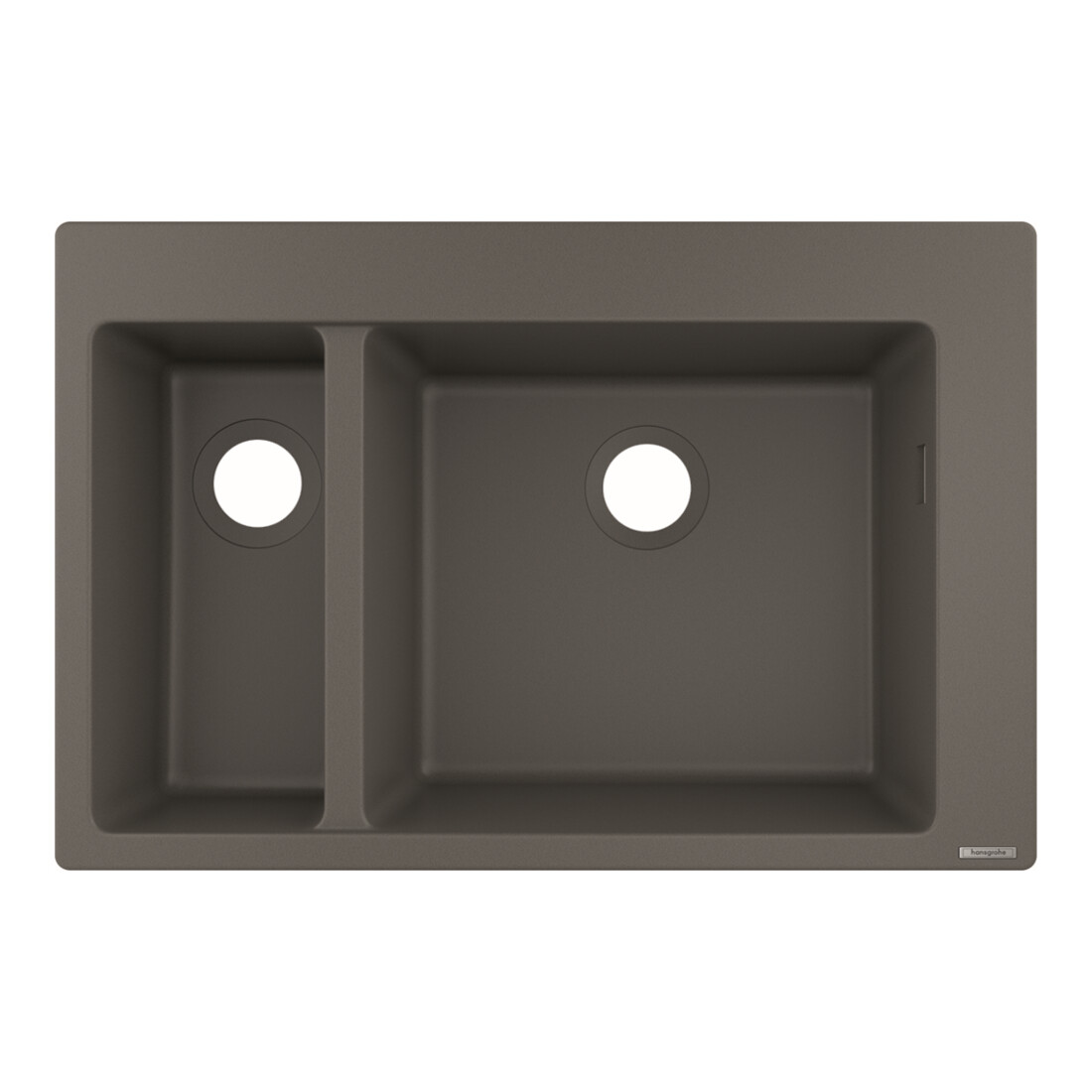 hansgrohe Évier encastré S510-F635 180/450 750x490mm, 1 sortie et 1 entrée, gris pierre
