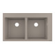 hansgrohe Évier encastré S510-F770 370/370 860x490mm, 2 cuves, béton gris, vidage préinstallé-3