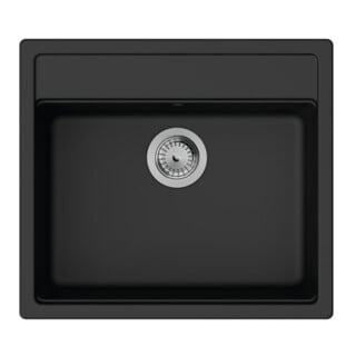 hansgrohe Évier encastré S52 S520-F510 550x490mm, 1 bac principal, noir graphite