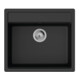 hansgrohe Évier encastré S52 S520-F510 550x490mm, 1 bac principal, noir graphite-1