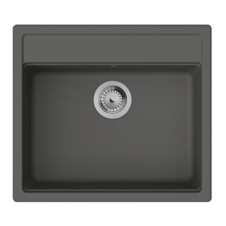 hansgrohe Évier encastré S52 S520-F510 550x490mm, 1 cuve principale, gris pierre