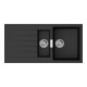 hansgrohe Évier encastré S520 avec égouttoir, 980x480 mm, 2 bacs, graphite noir-1