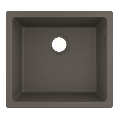 hansgrohe Évier sous-plan 450 S510-U450 448x398mm, 1 bac principal, sans trop-plein, gris pierre