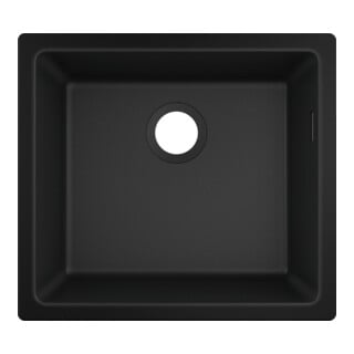 hansgrohe Évier sous plan 450 S510-U450 448x398mm, 1 bac, sans trop-plein, noir graphite