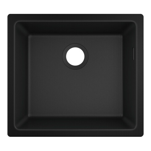 hansgrohe Évier sous plan 450 S510-U450 448x398mm, 1 bac, sans trop-plein, noir graphite