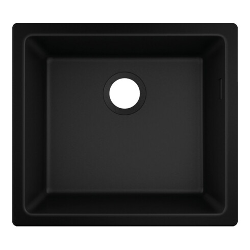 hansgrohe Évier sous plan 450 S510-U450 448x398mm, 1 bac, sans trop-plein, noir graphite