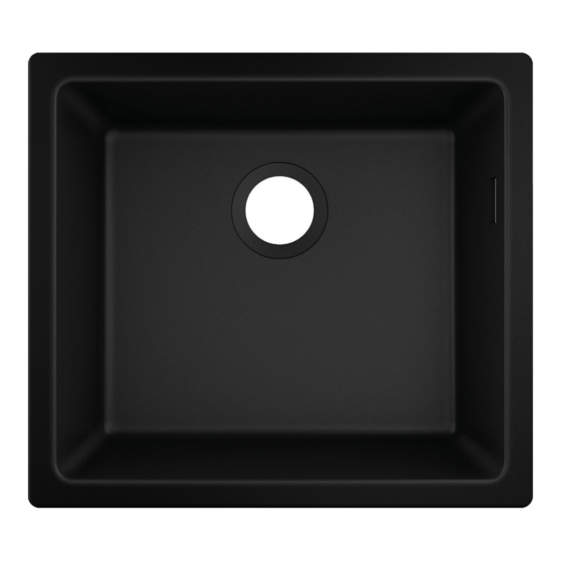 hansgrohe Évier sous plan 450 S510-U450 448x398mm, 1 bac, sans trop-plein, noir graphite