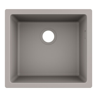 hansgrohe Évier sous-plan 450 S510-U450 448x398mm, 1 bec principal, sans mitigeur, gris béton