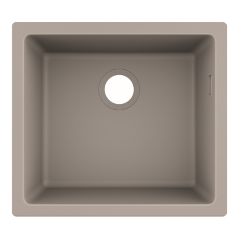 hansgrohe Évier sous-plan 450 S510-U450 448x398mm, 1 bec principal, sans mitigeur, gris béton