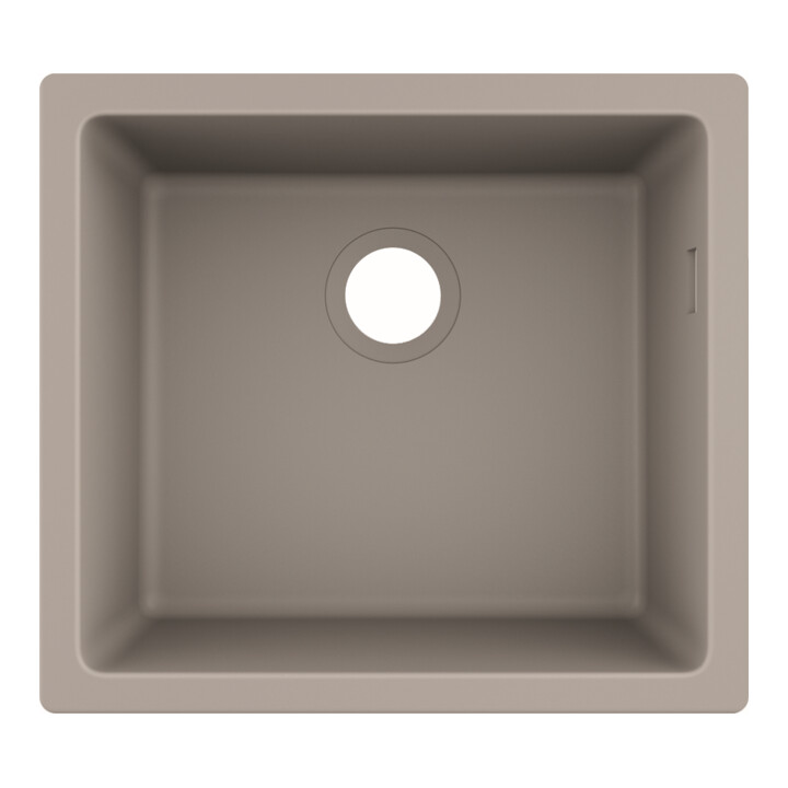 hansgrohe Évier sous-plan 450 S510-U450 448x398mm, 1 bec principal, sans mitigeur, gris béton