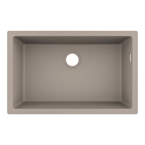 hansgrohe Évier sous-plan 660 S510-U660 658x398mm, 1 bec principal, sans HL, gris béton