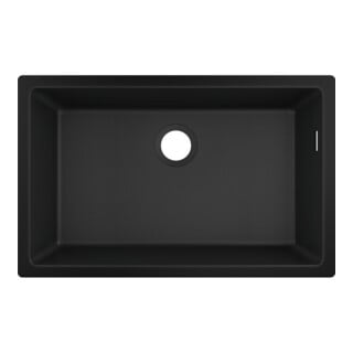 hansgrohe Évier sous-plan 660 S510-U660 658x398mm, 1 cuve, sans trop-plein, noir graphite