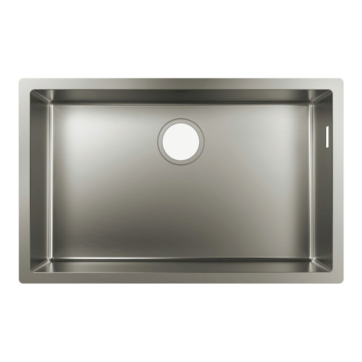 hansgrohe Évier sous-plan 660 S719-U660 658x398mm, 1 bac principal, sans trop-plein, acier inoxydable