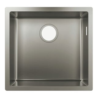 hansgrohe Évier sous-plan S719-U400 398x398mm, 1 bac principal, sans trop-plein, acier inoxydable