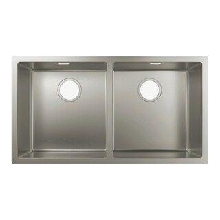 hansgrohe Évier UB S719-U765 763x398 mm, 2 becs principaux, sans vidage, acier inoxydable