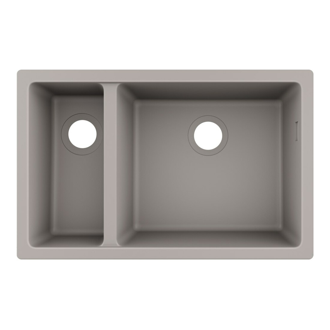 hansgrohe Évier UB-Spüle S510-U635 180/450 658x398mm, 1 évac. + 1 arrivée, sans trop-plein, à encastrer