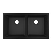 hansgrohe Évier UB-Spüle S510-U770 370/370 768x398mm, 2 bacs, sans trop-plein, noir graphite