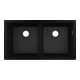 hansgrohe Évier UB-Spüle S510-U770 370/370 768x398mm, 2 bacs, sans trop-plein, noir graphite-3