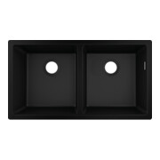 hansgrohe Évier UB-Spüle S510-U770 370/370 768x398mm, 2 bacs, sans trop-plein, noir graphite-4