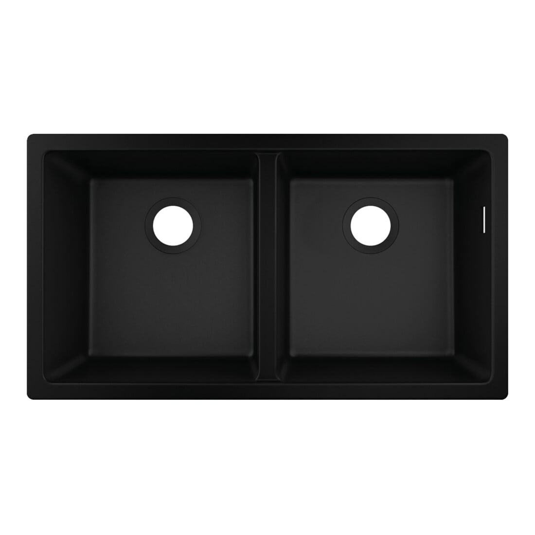 hansgrohe Évier UB-Spüle S510-U770 370/370 768x398mm, 2 bacs, sans trop-plein, noir graphite