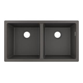 hansgrohe Évier UB-Spüle S510-U770 370/370 768x398mm, 2 robinets principaux, sans HL, gris pierre
